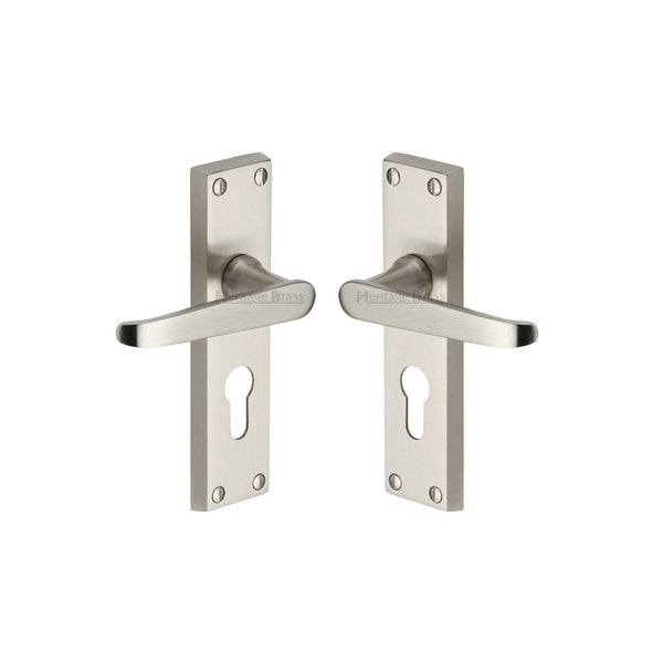 Victoria Door Handle on Plate by M Marcus - Heritage Brass