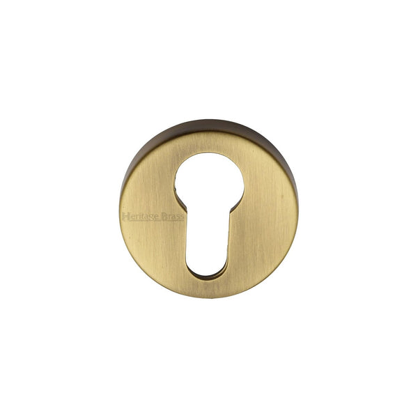 Euro Profile Cylinder Escutcheon Round - V4008 by M Marcus - Heritage Brass