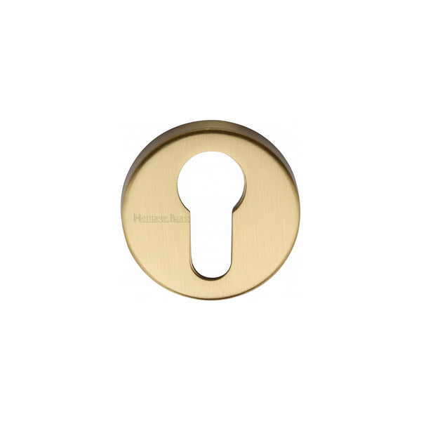 Euro Profile Cylinder Escutcheon Round - V4008 by M Marcus - Heritage Brass