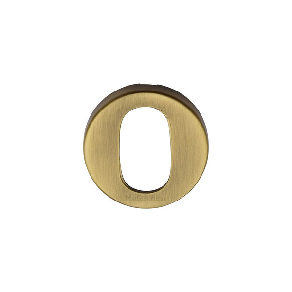 Oval Profile Cylinder Escutcheon Round - V4009 by M Marcus - Heritage Brass