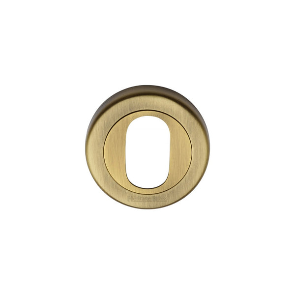 Oval Profile Cylinder Escutcheon Round - V4010 by M Marcus - Heritage Brass