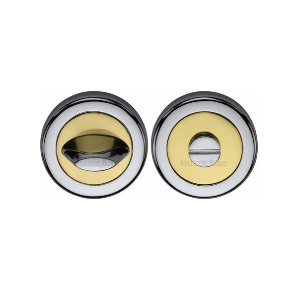Round Bathroom Turn & Release - V4043 by M Marcus - Heritage Brass