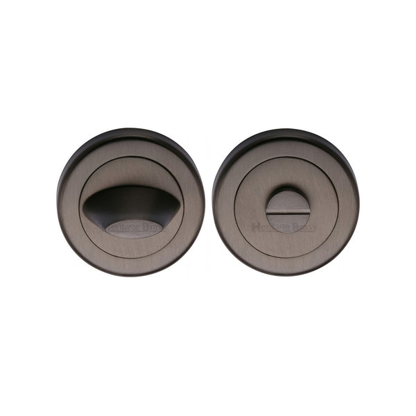 Round Bathroom Turn & Release - V4043 by M Marcus - Heritage Brass