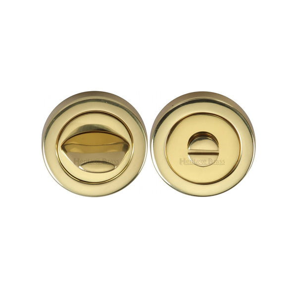 Round Bathroom Turn & Release - V4043 by M Marcus - Heritage Brass