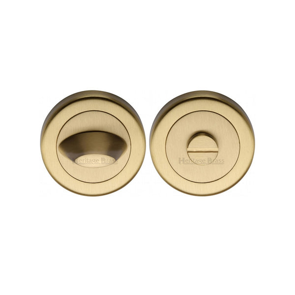 Round Bathroom Turn & Release - V4043 by M Marcus - Heritage Brass