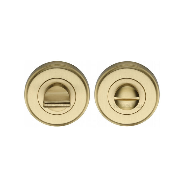 Round Bathroom Turn & Release - V4045 by M Marcus - Heritage Brass