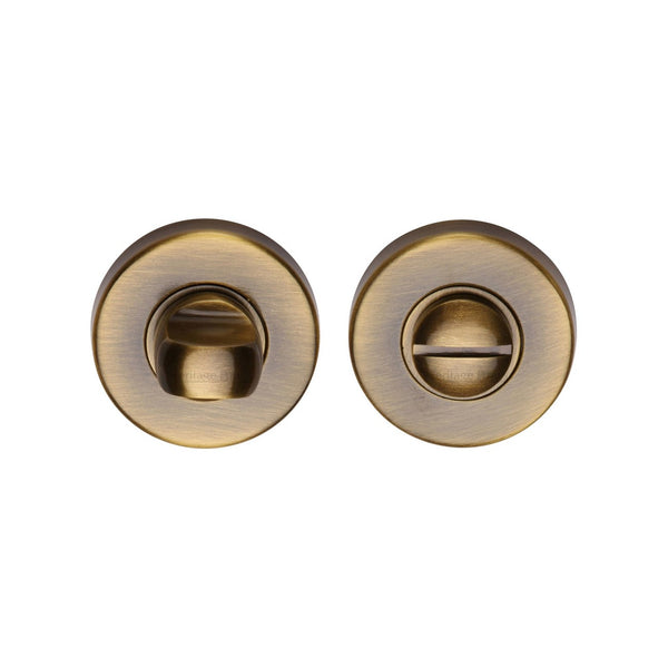 Round Bathroom Turn & Release - V4049 by M Marcus - Heritage Brass