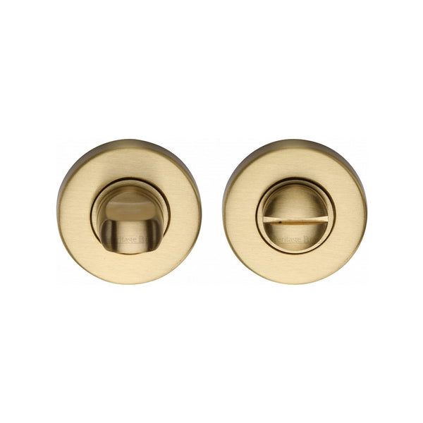 Round Bathroom Turn & Release - V4049 by M Marcus - Heritage Brass