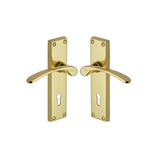 Sophia Door Handle on Plate by M Marcus - Heritage Brass