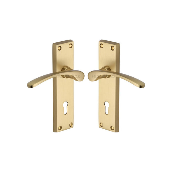 Sophia Door Handle on Plate by M Marcus - Heritage Brass