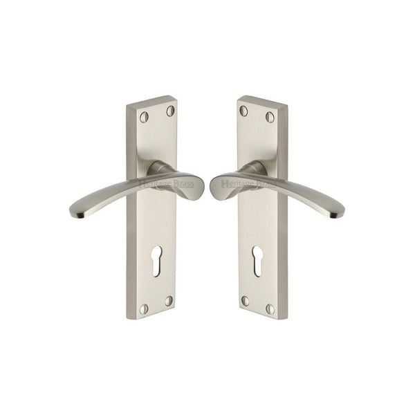 Sophia Door Handle on Plate by M Marcus - Heritage Brass