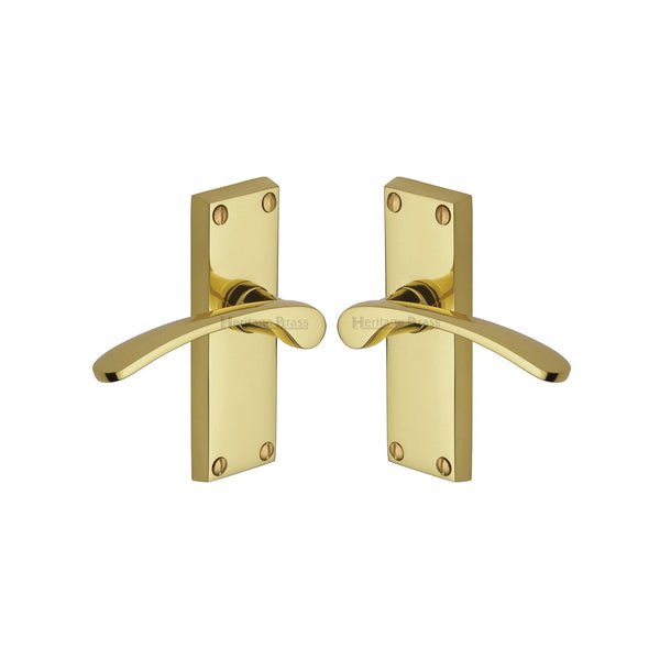 Sophia Short Door Handle on Plate by M Marcus - Heritage Brass