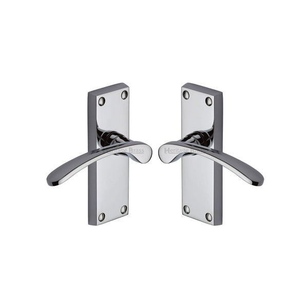 Sophia Short Door Handle on Plate by M Marcus - Heritage Brass