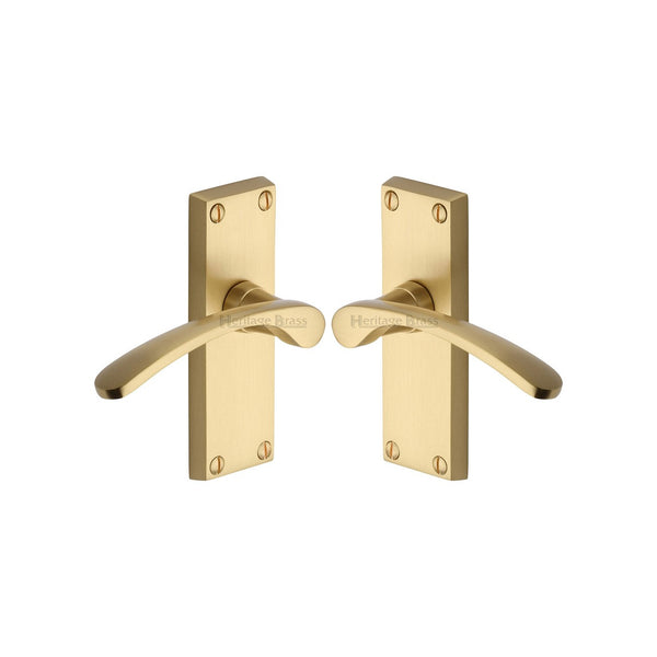 Sophia Short Door Handle on Plate by M Marcus - Heritage Brass