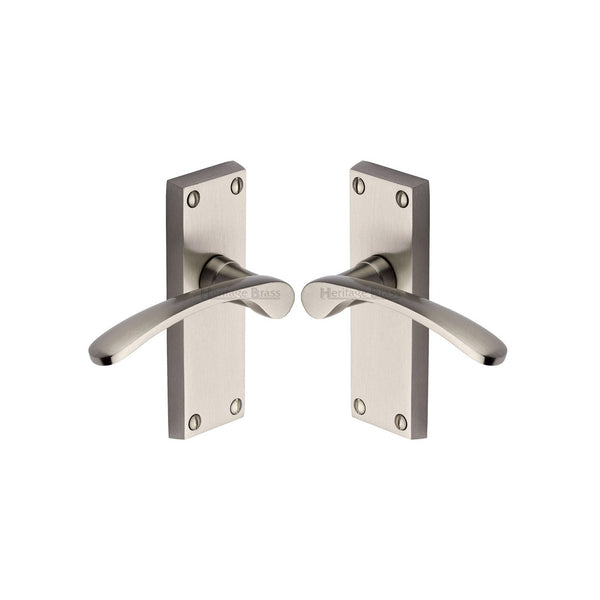 Sophia Short Door Handle on Plate by M Marcus - Heritage Brass