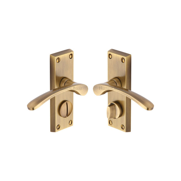 Sophia Short Door Handle on Plate by M Marcus - Heritage Brass