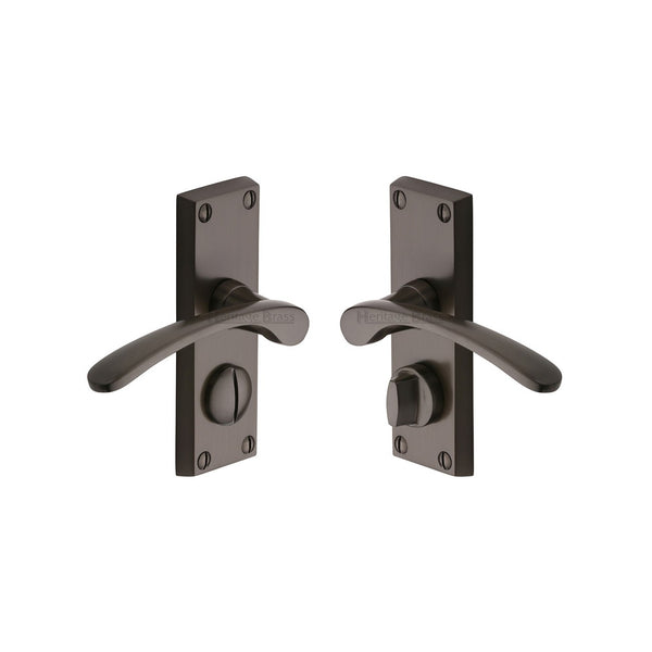 Sophia Short Door Handle on Plate by M Marcus - Heritage Brass