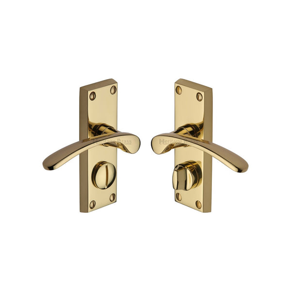Sophia Short Door Handle on Plate by M Marcus - Heritage Brass