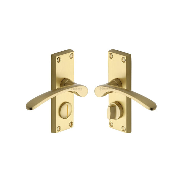 Sophia Short Door Handle on Plate by M Marcus - Heritage Brass