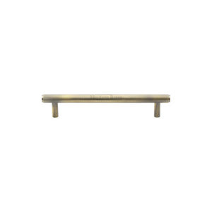 Knurled Cabinet Pull Handle with Rose by M Marcus - Heritage Brass