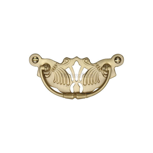 Ornate Cabinet Drop Pull by M Marcus - Heritage Brass