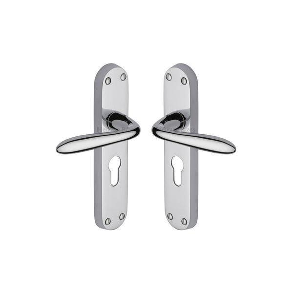 Sutton Door Handle on Plate by M Marcus - Heritage Brass
