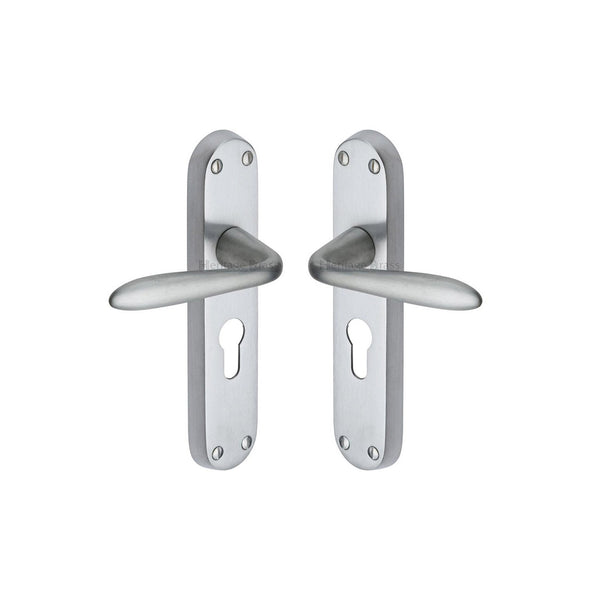 Sutton Door Handle on Plate by M Marcus - Heritage Brass