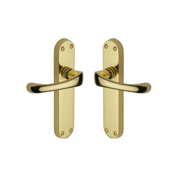 Gloucester Door Handle on Plate by M Marcus - Heritage Brass