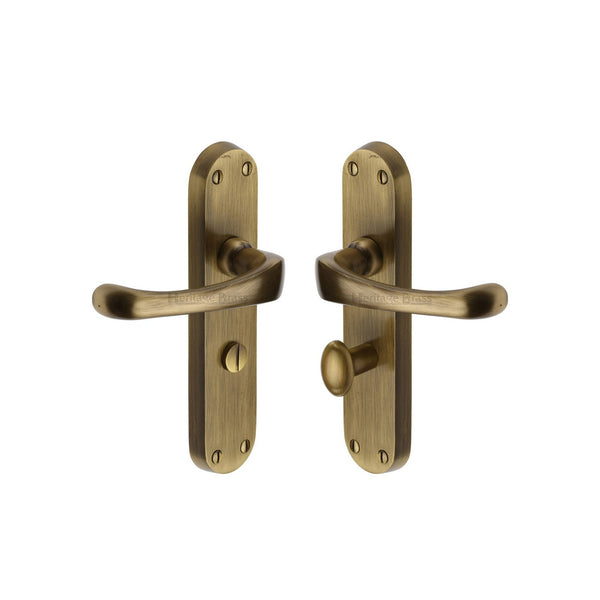 Gloucester Door Handle on Plate by M Marcus - Heritage Brass