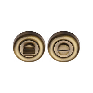 Round Bathroom Turn & Release - V6720 by M Marcus - Heritage Brass