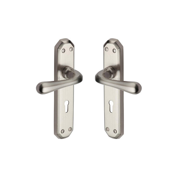 Charlbury Door Handle on Plate by M Marcus - Heritage Brass