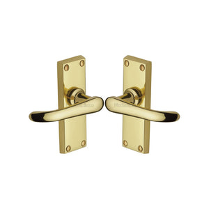 Windsor Short Door Handle on Plate by M Marcus - Heritage Brass