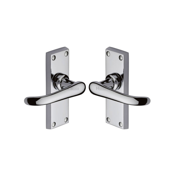 Windsor Short Door Handle on Plate by M Marcus - Heritage Brass