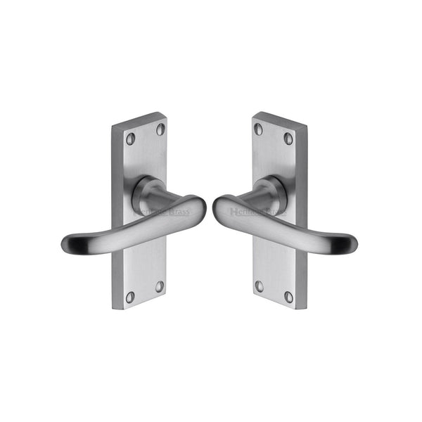 Windsor Short Door Handle on Plate by M Marcus - Heritage Brass