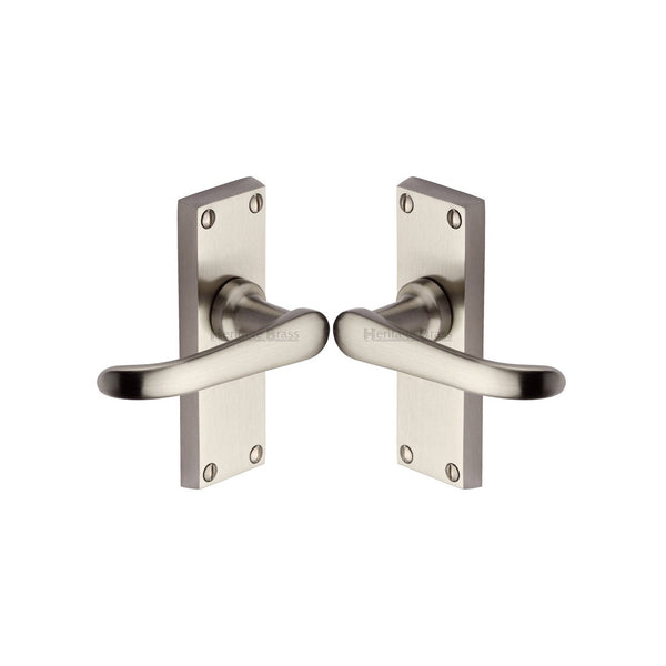 Windsor Short Door Handle on Plate by M Marcus - Heritage Brass