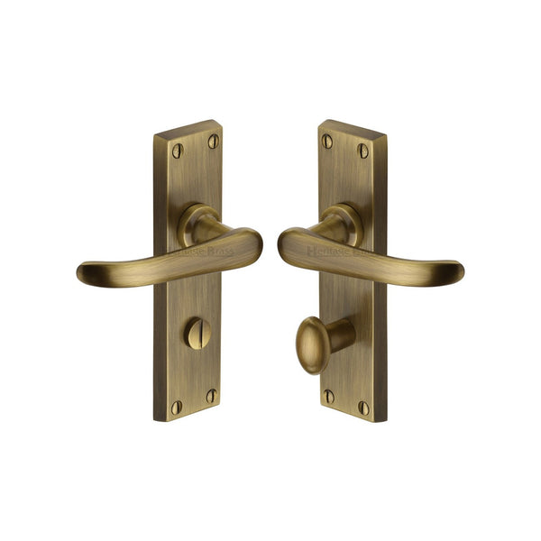 Windsor Door Handle on Plate by M Marcus - Heritage Brass