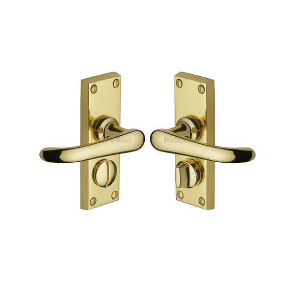 Windsor Short Door Handle on Plate by M Marcus - Heritage Brass