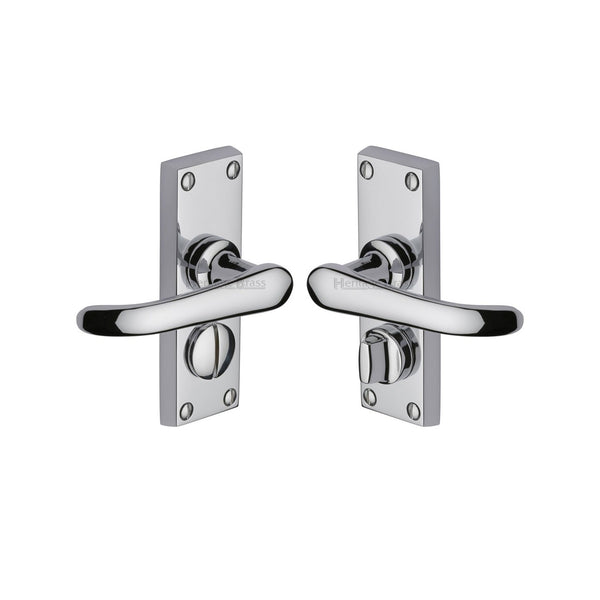 Windsor Short Door Handle on Plate by M Marcus - Heritage Brass