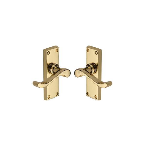 Bedford Short Door Handle on Plate by M Marcus - Heritage Brass