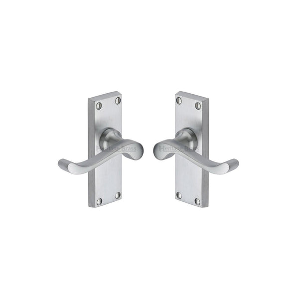 Bedford Short Door Handle on Plate by M Marcus - Heritage Brass