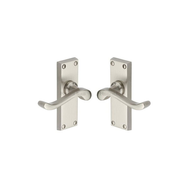 Bedford Short Door Handle on Plate by M Marcus - Heritage Brass