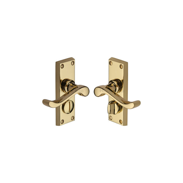 Bedford Short Door Handle on Plate by M Marcus - Heritage Brass