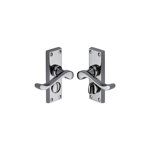 Bedford Short Door Handle on Plate by M Marcus - Heritage Brass