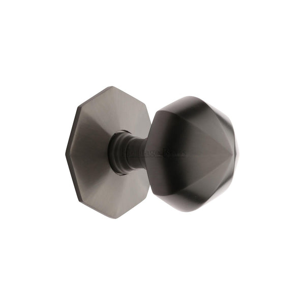 Octagon Center Door Knob by M Marcus - Heritage Brass