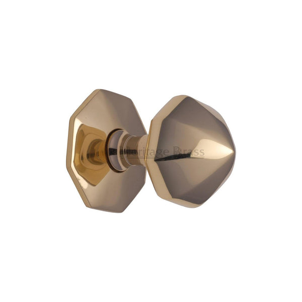 Octagon Center Door Knob by M Marcus - Heritage Brass