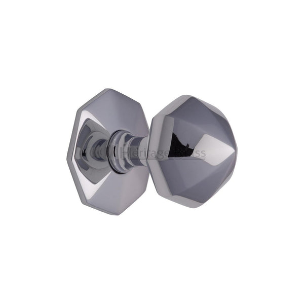 Octagon Center Door Knob by M Marcus - Heritage Brass