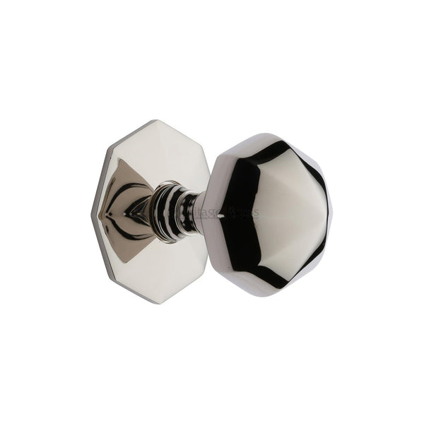 Octagon Center Door Knob by M Marcus - Heritage Brass