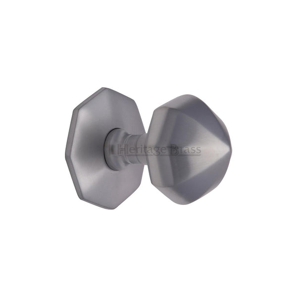Octagon Center Door Knob by M Marcus - Heritage Brass