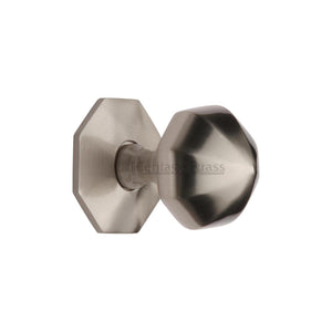 Octagon Center Door Knob by M Marcus - Heritage Brass