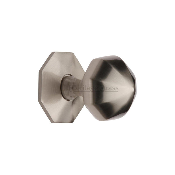 Octagon Center Door Knob by M Marcus - Heritage Brass